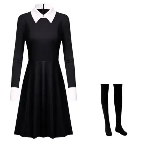 Wednesday Kostüm Yigoo für Halloween und Karneval für Mädchen und Damen