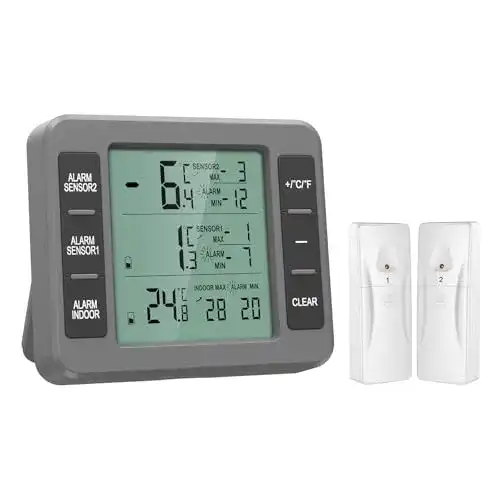 Kühlschrankthermometer Oria für Kühlschrank und Gefrierschrank