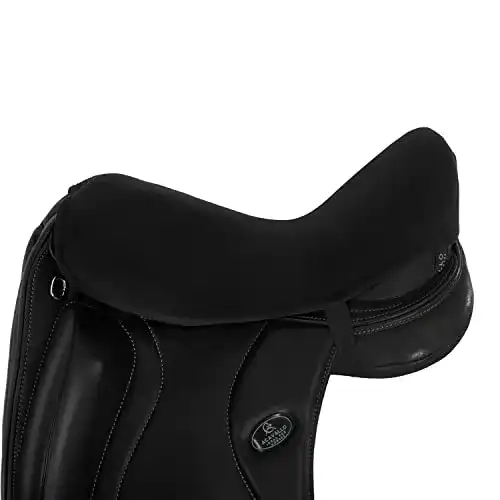 Dressursattel Acavallo Gelpolster Dri-Lex 10 mm in Schwarz