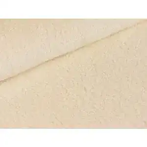 Plüschstoff Teddy in Wollweiß, 0,5m Breite, Meterware, Dehnbar