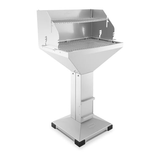 Säulengrill Edelstahl Thüros T4 Direkt Plus Holzkohlegrill