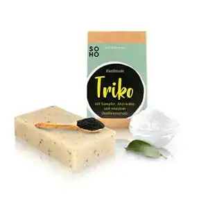 Gesichtsseife SOHO Naturkosmetik Triko mit Hanföl und Aktivkohle