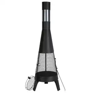 Vevor Aztekenofen Gartenkamin mit Grillfunktion, φ508×1495 mm