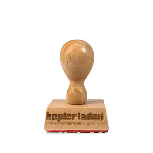 Holzstempel 40 mm mit individueller Stempelplatte für Büros und kreative Projekte