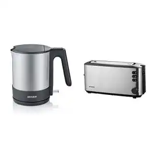 Severin Wasserkocher 1000 Watt Edelstahl Schwarz WK 3409