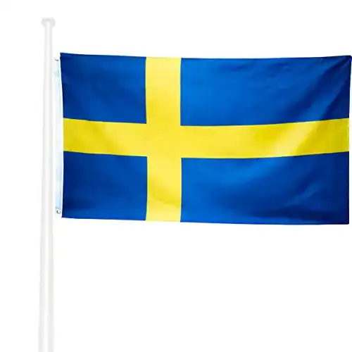Schweden Flagge 90×150 cm aus Polyester mit Messingösen