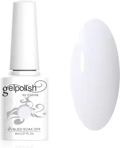 Weißer Nagellack von Vishine Gel- und Shellac-Nagellack