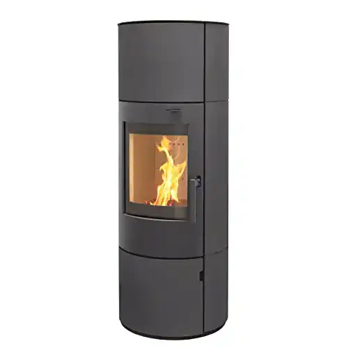 Thermia Kaminofen München XL aus Stahl mit 7 kW Leistung und Panoramatür
