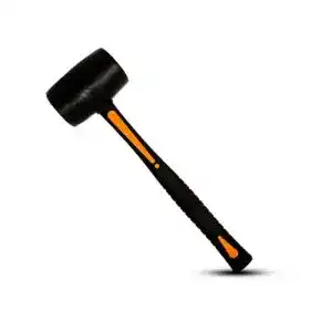 Pflasterhammer Gummihammer schwer schwarz aus Kunststoff