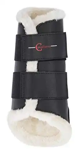 Dressurgamasche Covalliero mit Fleece vorne in Schwarz, Größe M