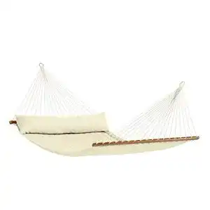 La Siesta Alabama Vanilla Hängematte mit Quilt und Spreizstangen