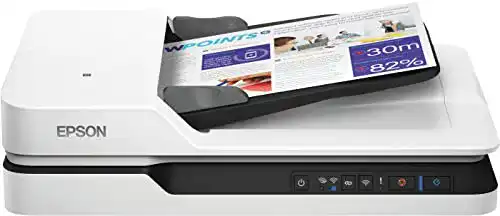 Flachbettscanner Epson WorkForce DS-1660W A4 mit WLAN und Duplex-Funktion