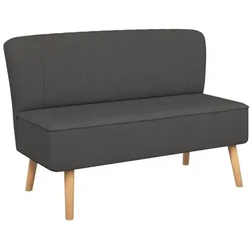 Küchensofa Vidaxl 2-Sitzer aus Stoff in Dunkelgrau