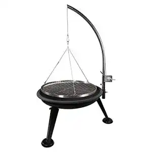 Schwenkgrill Druline Holzkohlegrill mit Feuerschale und Grillrost