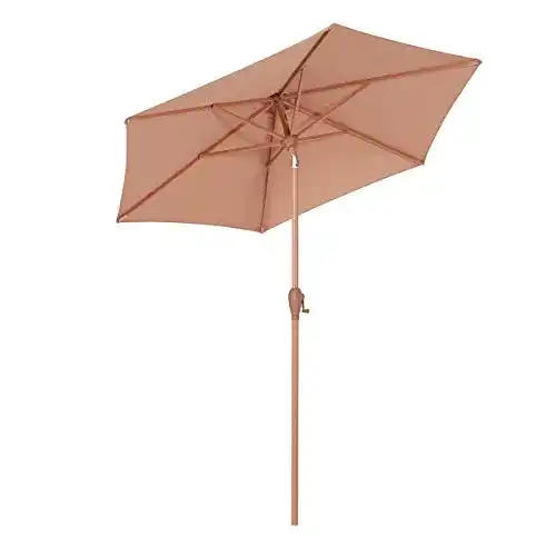 Sekey Sonnenschirm 220 cm mit Auto Tilt und Kurbel