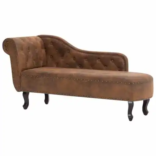Vidaxl Chaiselongue Couch Sofa Sessel in Wildleder-Optik