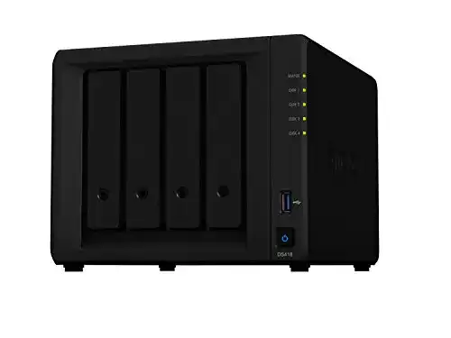 4-Bay NAS Synology DS418 mit 24TB Speicherkapazität und 4 x 6TB Festplatten