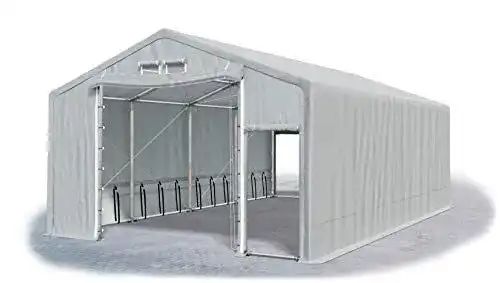 Zeltgarage Das Company Lagerhalle 6x8x2,5 m feuersicher grau