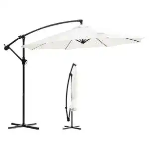 Sekey Ampelschirm 300 cm mit Kurbel für Garten und Terrasse