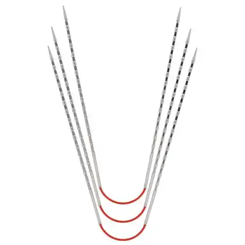 Addi Stricknadelspiel AD7702030-02.50, 2.5 mm, Silber, 3 Stück