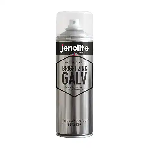 Zinkfarbe Jenolite Bright Zinc Galv Silver Sprühfarbe 500 ml für Metalloberflächen