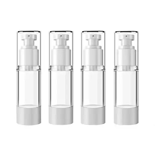 Reiseflaschen Frcolor – 4 Stück Airless Vakuumflaschen für Kosmetik