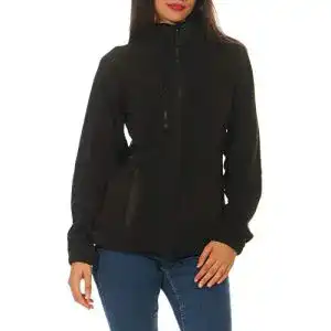 Fleecejacke für Damen von Happy Clothing in Schwarz Größe S