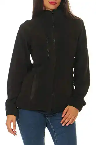 Fleecejacke für Damen von Happy Clothing in Schwarz Größe S