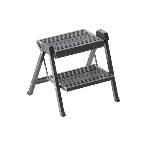 Hailo Stepfix Klappleiter 4410001 – 2-stufige Sicherheitsleiter der 3. Generation