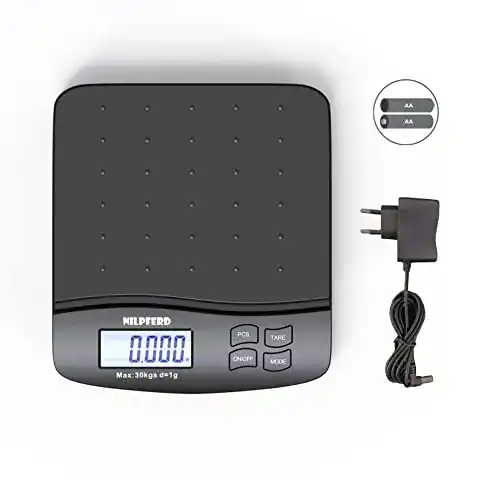 Briefwaage Nilpferd, digitale Paketwaage bis 30kg in 1g Schritten