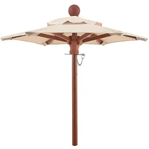 Anndora Mini Tisch Sonnenschirm mit Winddach 100 cm rund