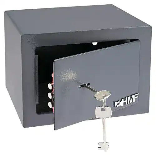 Wandtresor HMF 49216-11 – Kleiner Safe mit Schlüssel für Wertsachen