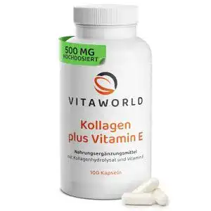 Kollagen-Kapseln mit 500mg Kollagen und Vitamin E von Vitaworld