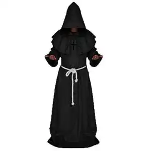 Mönchskostüm für Halloween – Mittelalterliche Mönchsrobe mit Kapuze