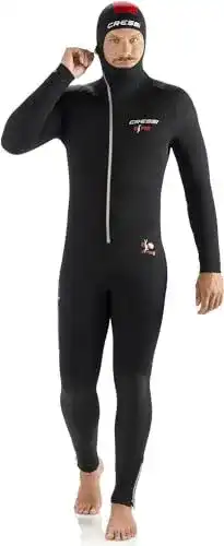 Cressi Diver Man Neoprenanzug für Herren – Einteiler 7mm Schwarz/Rot