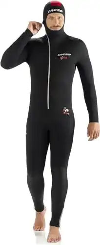 Cressi Diver Man Neoprenanzug für Herren – Einteiler 7mm Schwarz/Rot