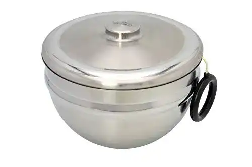 Salatschleuder aus Edelstahl mit Seilzugmechanismus von GSD 30 412