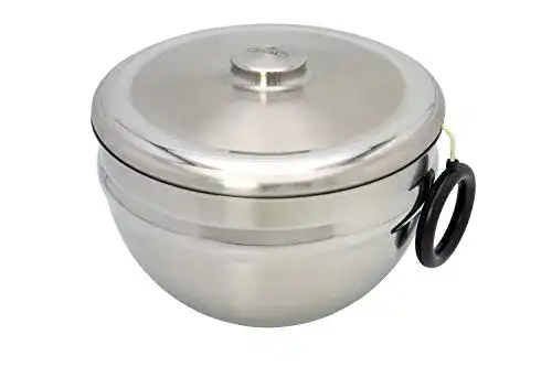 Salatschleuder aus Edelstahl mit Seilzugmechanismus von GSD 30 412
