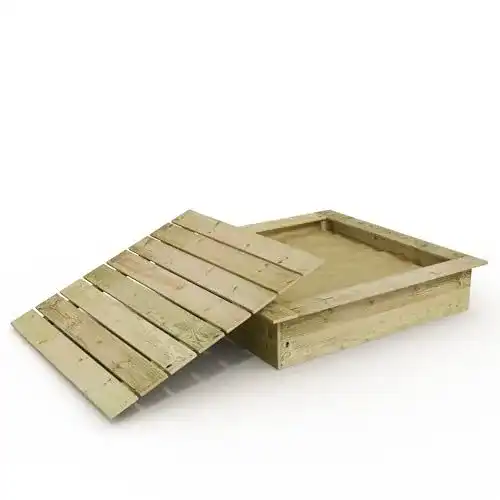 Sandkasten aus Holz King Kong 145×145 cm mit Abdeckung für Kinder