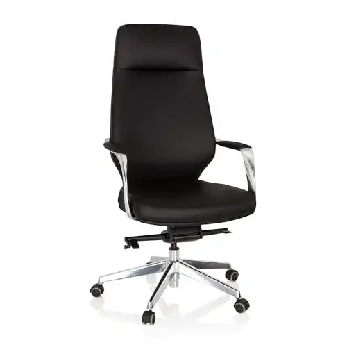 Bürostuhl Echtleder HJH OFFICE 600983 Chefsessel mit hoher Rückenlehne