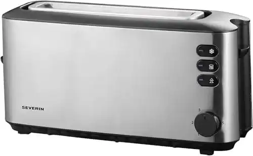 Langschlitztoaster Severin mit automatischer Röstkontrolle und Brötchenaufsatz