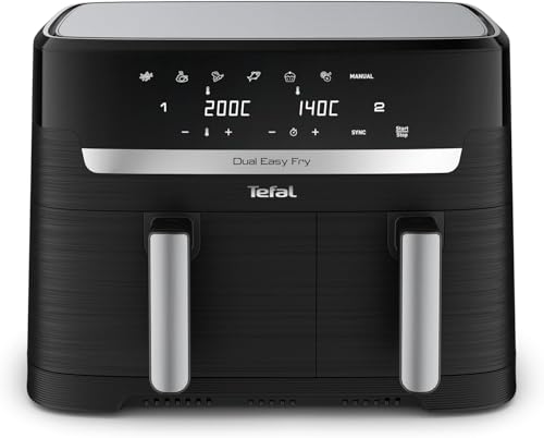 Heißluftfritteuse Tefal Dual Easy Fry mit Grillfunktion und 8,3 L Kapazität