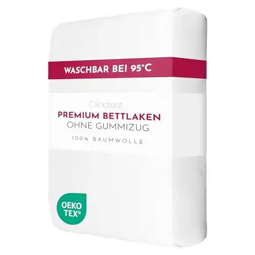 Bettlaken Clinotest glatt in verschiedenen Größen, weiß