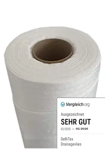 Drainagevlies DeRiTex 150g/m² – Filtervlies in 15m² (1,5m x 10m)