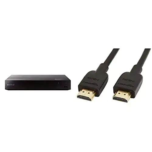 4K Blu-ray Player Sony BDP-S3700 mit Super WiFi und HDMI-Kabel