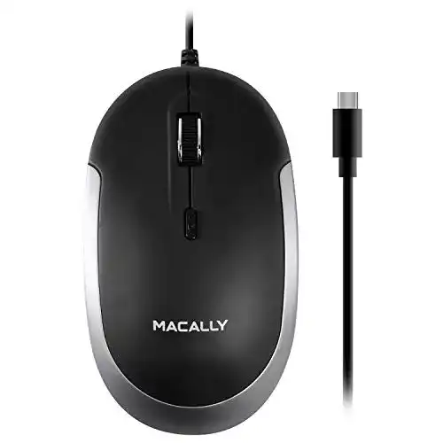 USB-C-Maus Macally DYNAMOUSE-B Optische USB-Maus für Mac und Windows