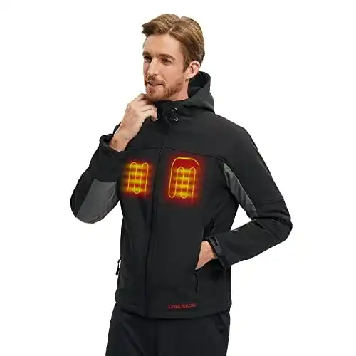 Beheizbare Jacke für Herren von Conqueco – Wasserdicht und Winddicht