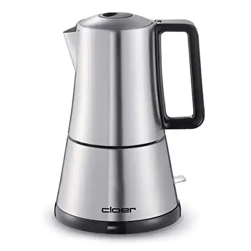 Elektrischer Espressokocher Cloer 5928 Moka Maker mit Edelstahlfiltern