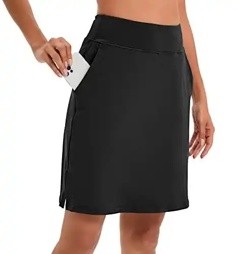 Hosenrock Timuspo Damen Activewear knielanger Tennisrock mit Innenshorts