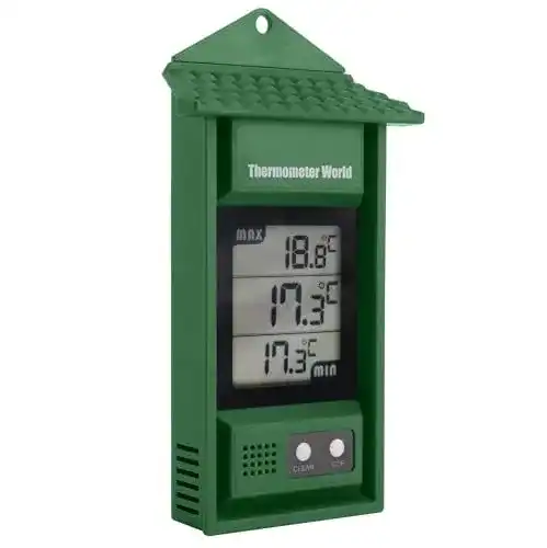 Digitales Min-Max-Thermometer für Gewächshaus und Garten